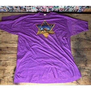 Vintage Star Of David Embroidered T Shirt Double Apple Tag 44 110  Single Stitch